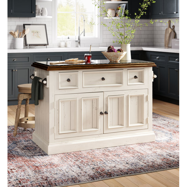 Laurel Foundry Modern Farmhouse Harpenden Solid Wood Kitchen Island & Reviews Wayfair